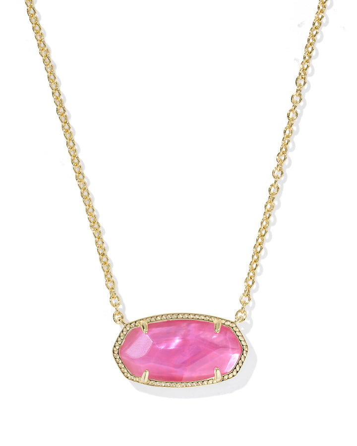 KENDRA SCOTT ELISA STATEMENT SHORT PENDANT NECKLACE - GOLD AZALEA ILLUSION