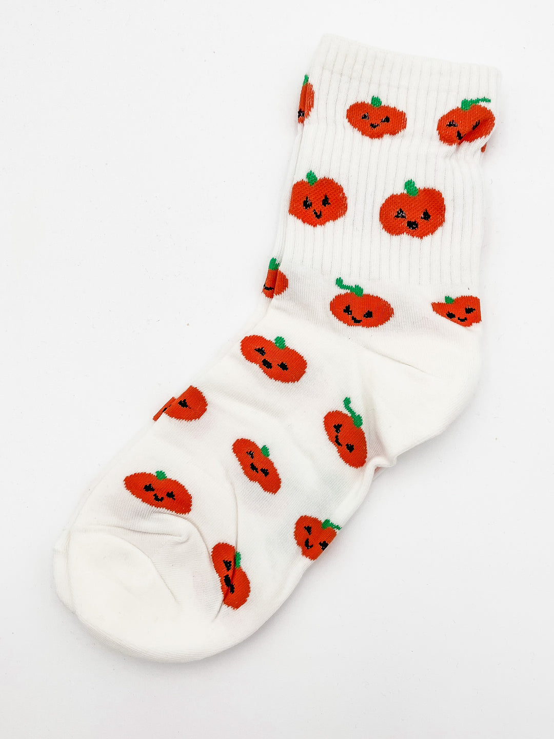 HALLOWEEN CREW SOCKS - PUMPKINS - WHITE