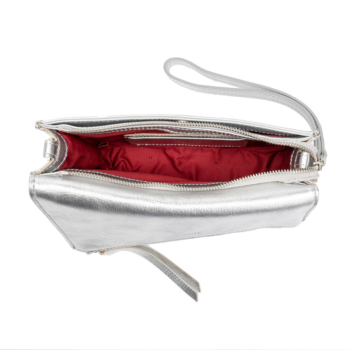 HAMMITT CURTIS CROSSBODY BAG - SIDEWALK SILVER/BRUSHED SILVER