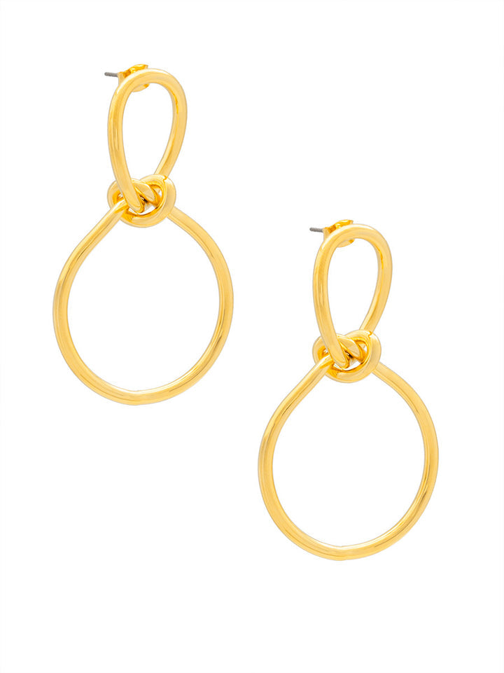 INFINITY KNOTTED DROP EARRING - GOLD