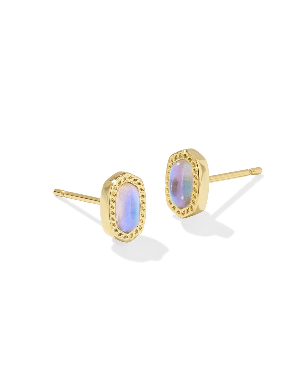 KENDRA SCOTT MINI ELLIE STUD EARRINGS - GOLD DICHROIC GLASS