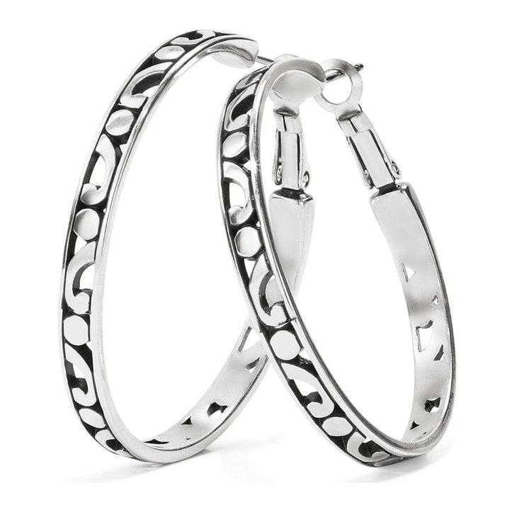 CONTEMPO LARGE HOOP EARRINGS - SILVER