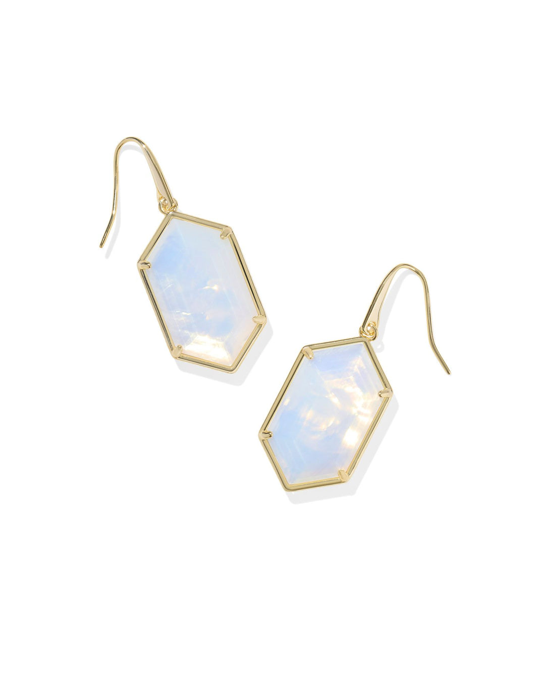 KENDRA SCOTT HALLIE DROP EARRINGS - GOLD OPALITE ILLUSION