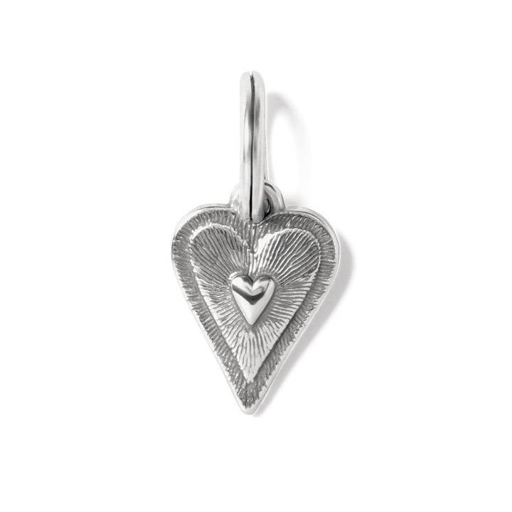 DAZZLING LOVE PT HEART CHARM- SILVER-RED