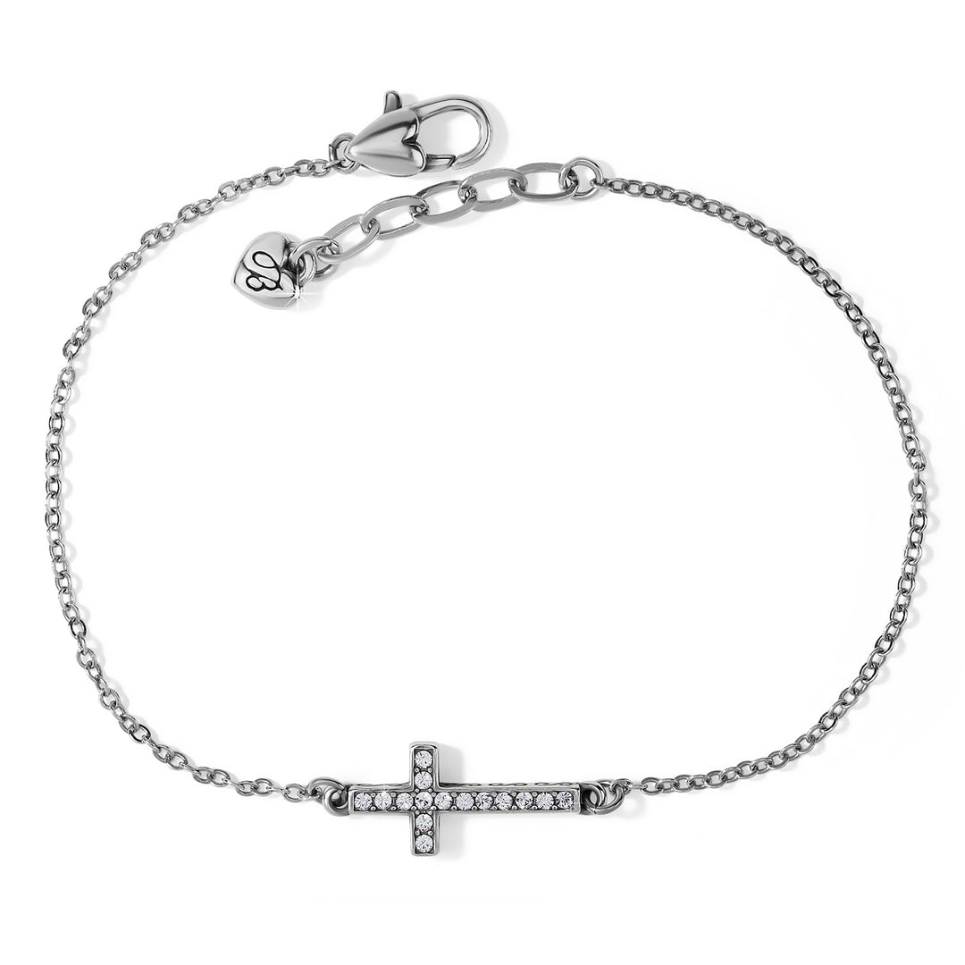 INNER SHINE CROSS ANKLET - SILVER