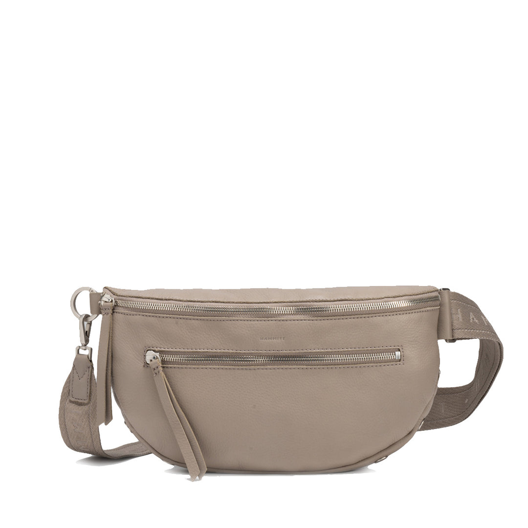 HAMMITT CHARLES CROSSBODY LARGE - PEWTER PEBBLE/BRUSHED SILVER
