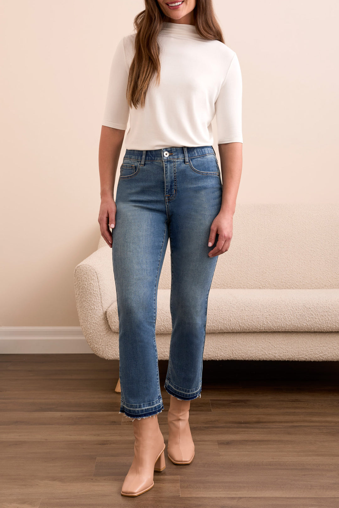 SOPHIA CURVY MICRO FLARE JEANS - TRUE VINTAGE