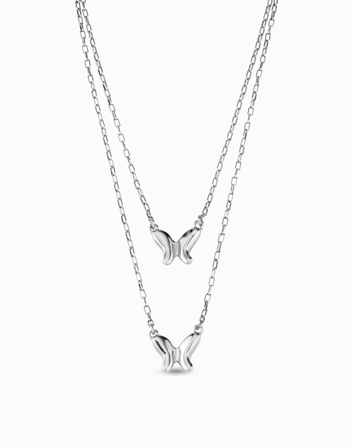DOUBLEFLY NECKLACE - SILVER