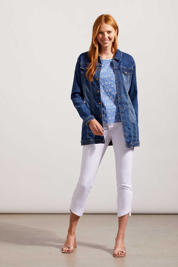 MAXI DENIM JACKET - MEDIUM WASH