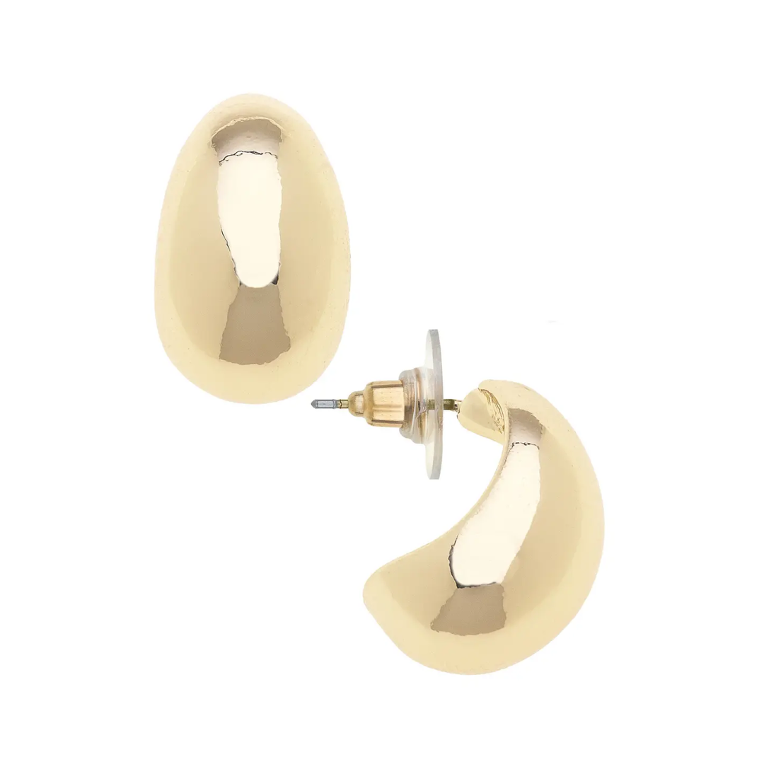 Erin Arch Hoops in Shiny Gold