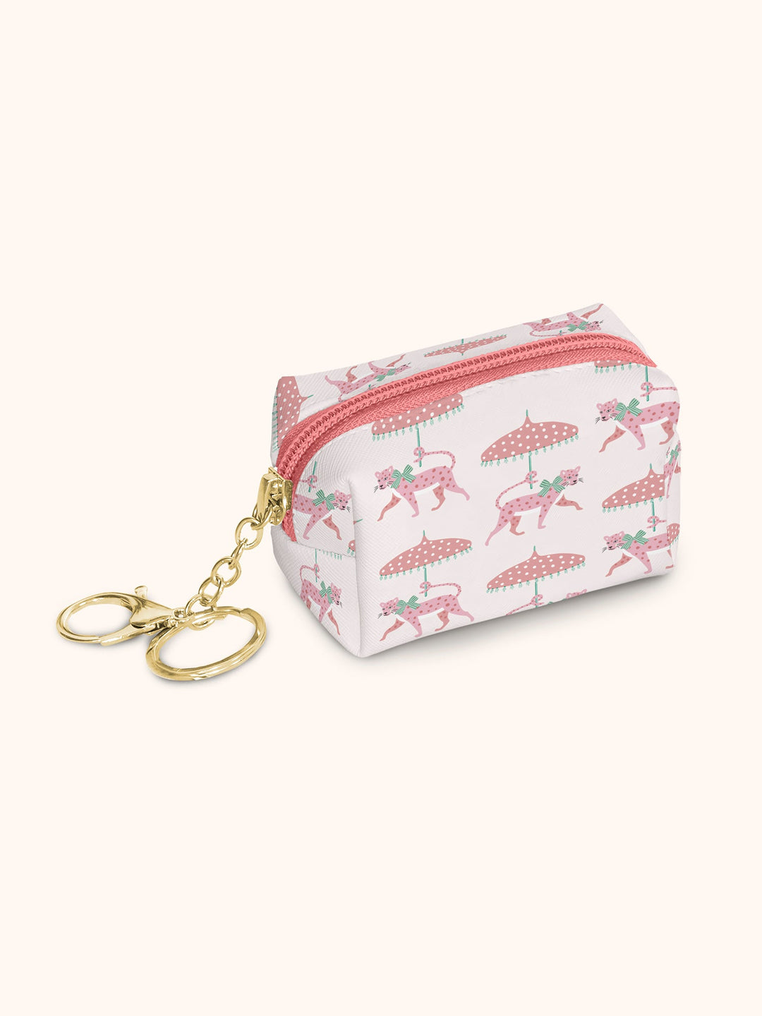 KEY CHAIN POUCH - LEOPARD ON PARADE