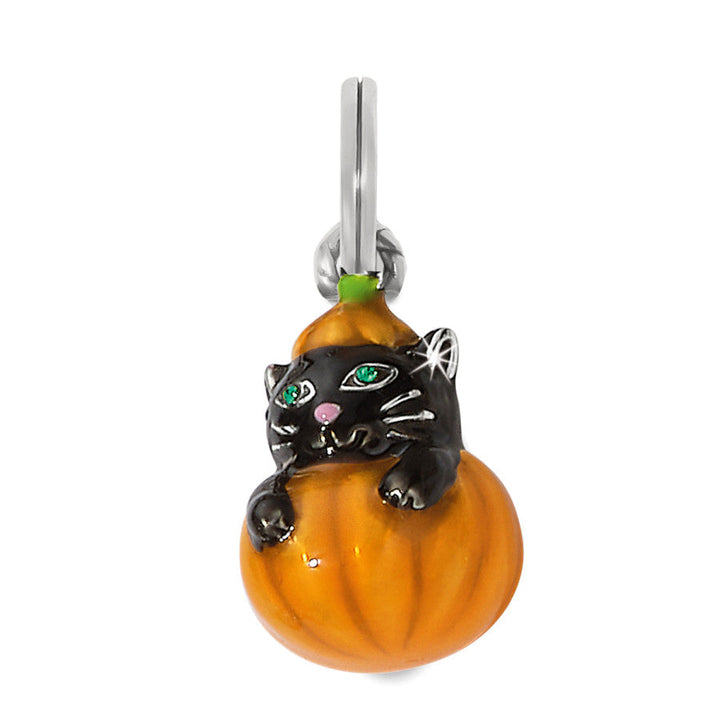PURRFECT PUMPKIN CHARM - SILVER-ORANGE