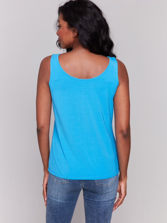 BAMBOO REVERSIBLE CAMI - LAGOON