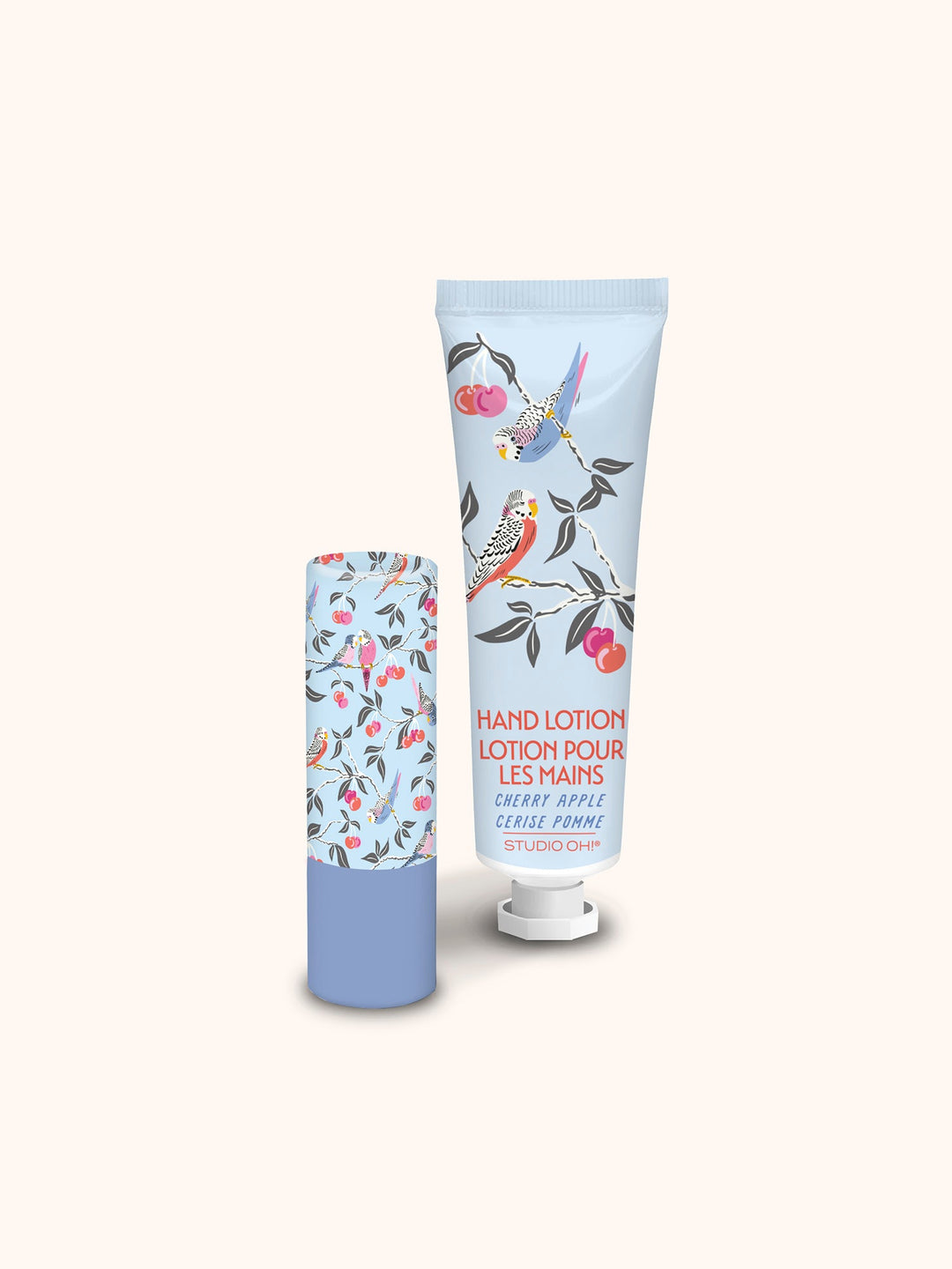 LIP BALM & HAND LOTION SET - BIRDS IN THE CHERRY TREE