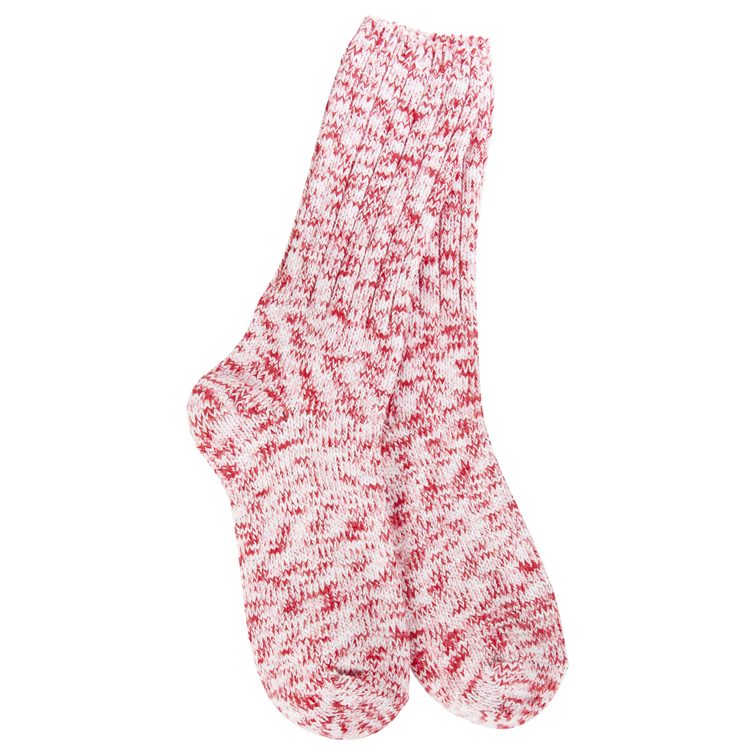 WORLD'S SOFTEST RAGG CREW SOCKS - PEPPERMINT