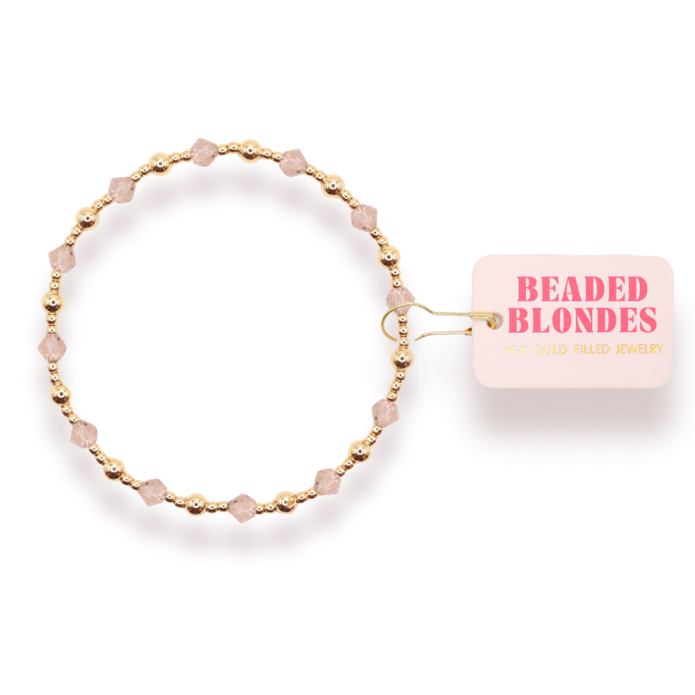 6.75" JUNE GOLD BRACELET, CHAMPAGNE