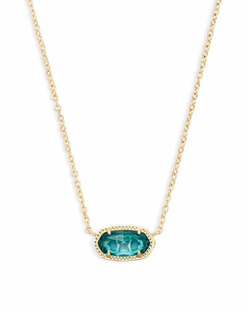 ELISA SHORT PENDANT NECKLACE - GOLD LONDON BLUE