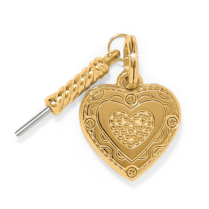 MEMENTO HEART PHOTO CHARM - GOLD