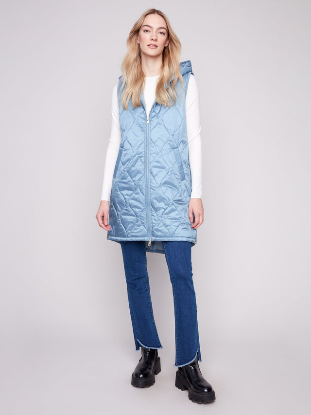 PEARLIZED LONG VEST - OXFORD