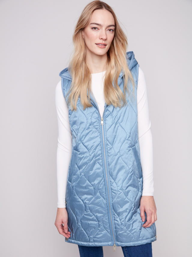 PEARLIZED LONG VEST - OXFORD