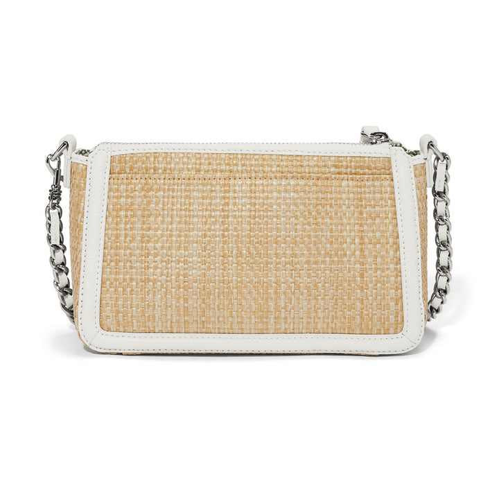 Glow Straw Cross Body Bag - White
