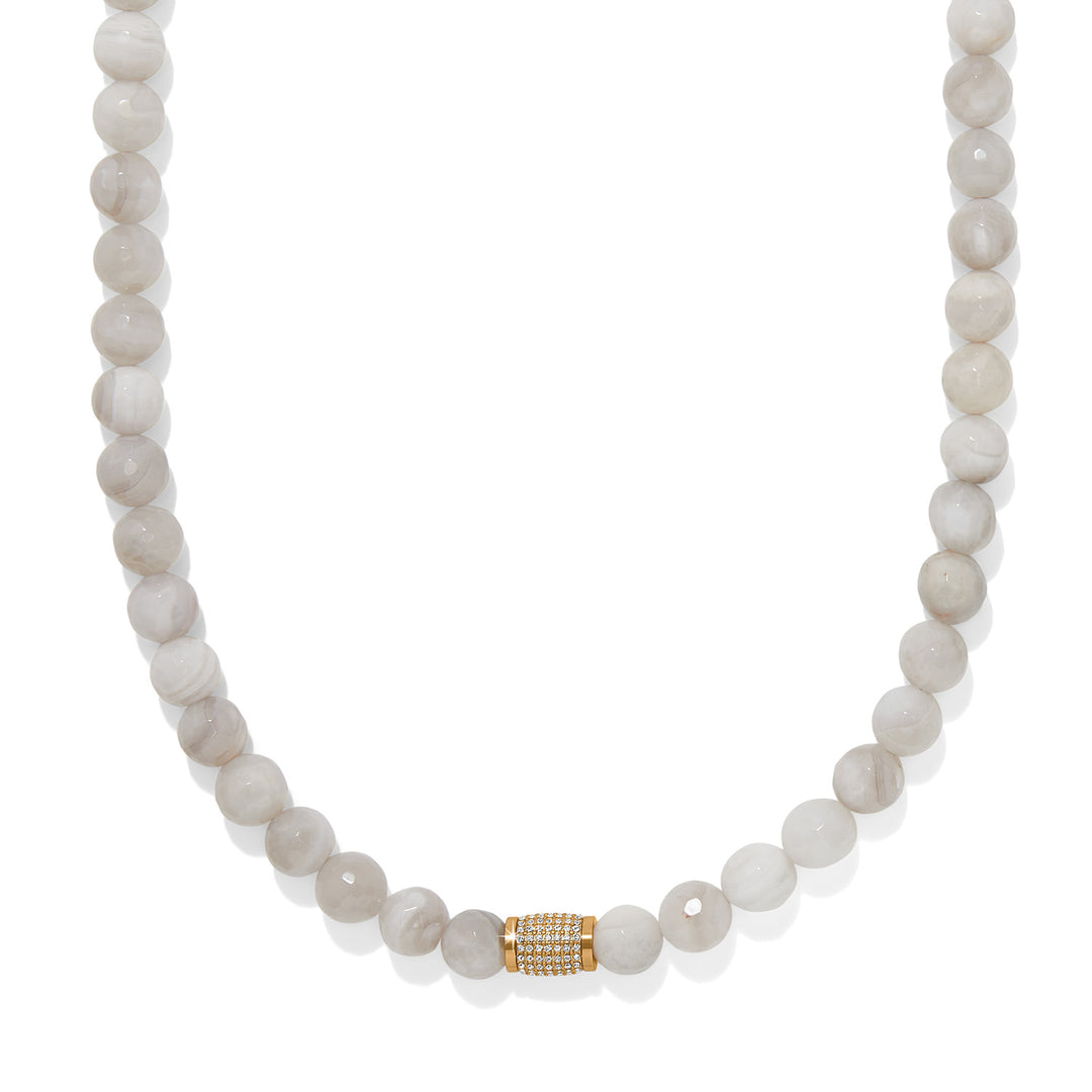 Meridian Solis Bead Necklace - Cream
