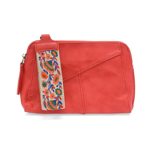 GIGI CROSSBODY W/WOVEN WRISTLET STRAP - SIZZLING RED