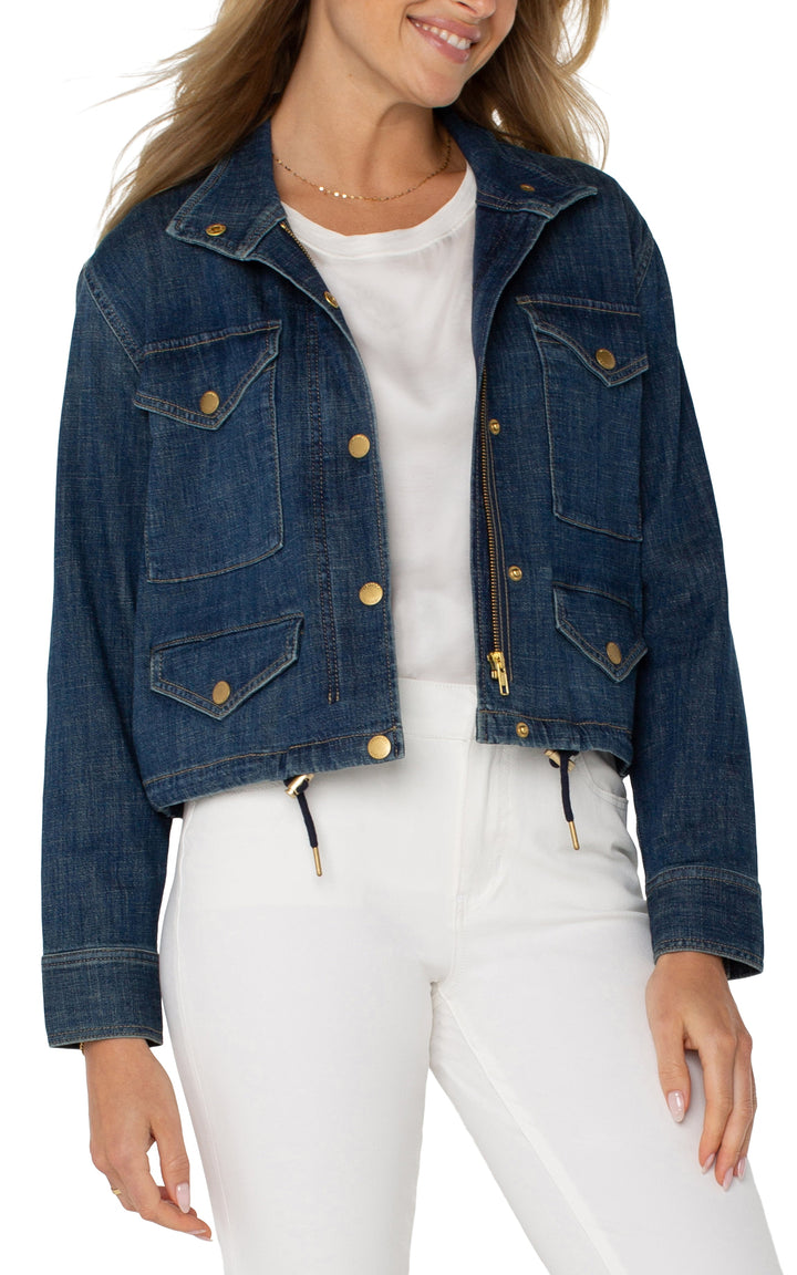CROPPED CARGO JACKET - LAGUNA BEACH