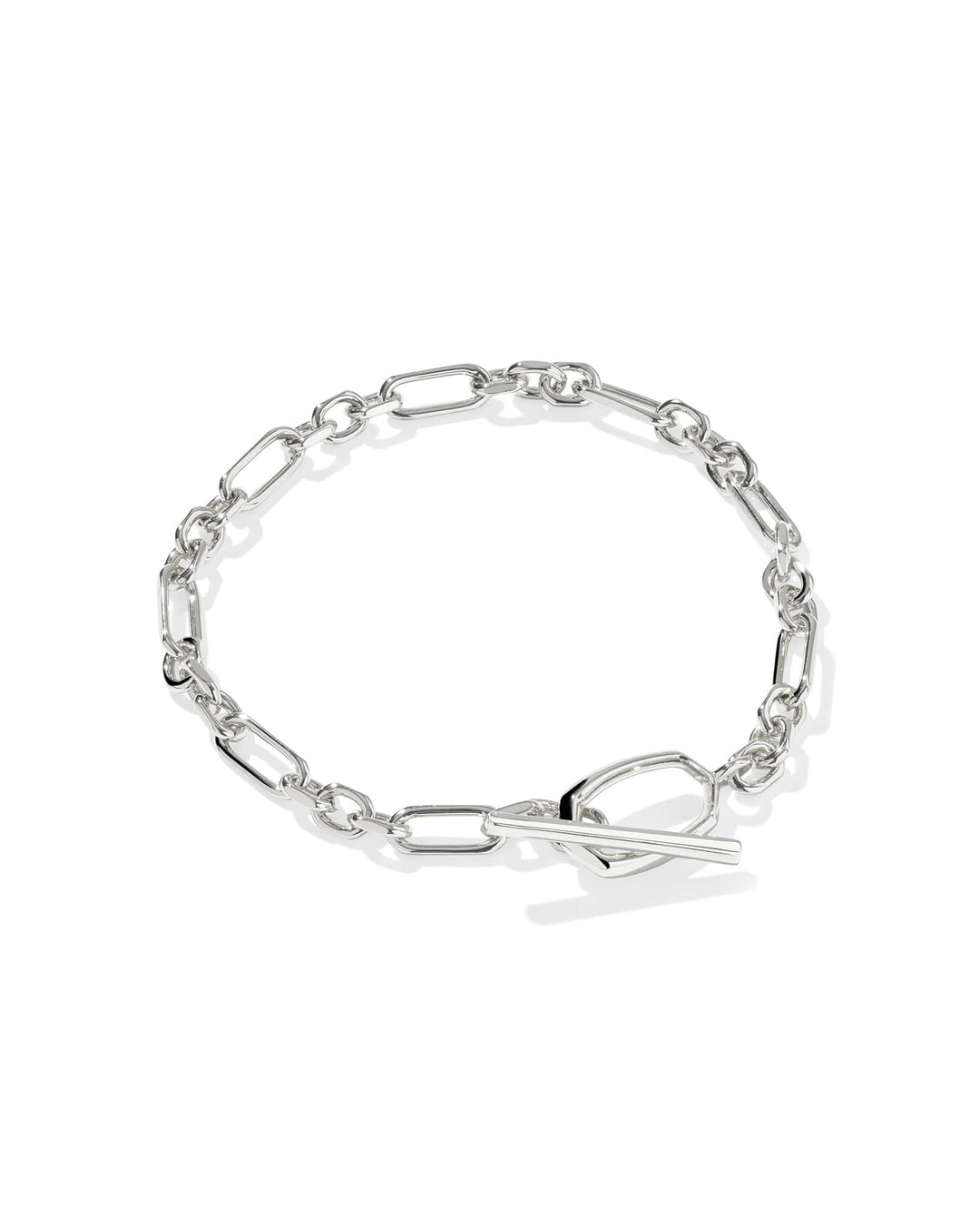 KENDRA SCOTT SYLVIA METAL LINK AND CHAIN BRACELET - SILVER