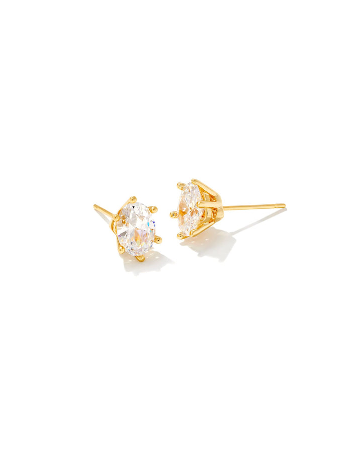 KENDRA SCOTT CAILIN CRYSTAL STUD EARRINGS - GOLD