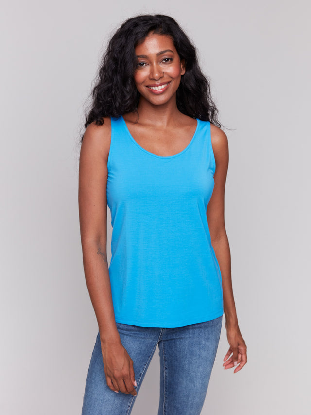BAMBOO REVERSIBLE CAMI - LAGOON