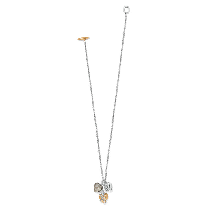 One Heart Toggle Necklace - Silver-Gold