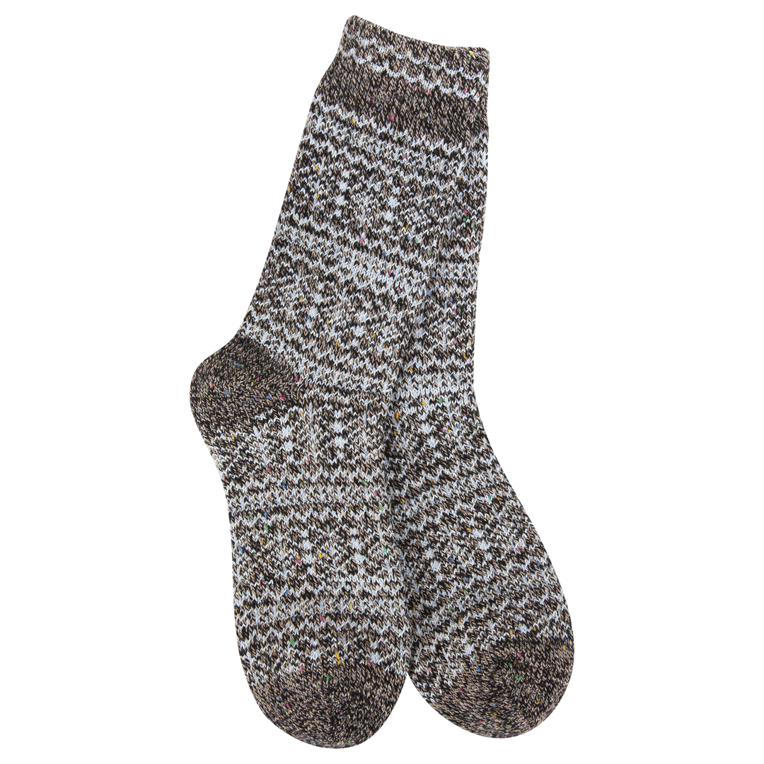 WORLD'S SOFTEST HOLIDAY CONFETTI CREW SOCKS - BLUE DARK CONFETTI