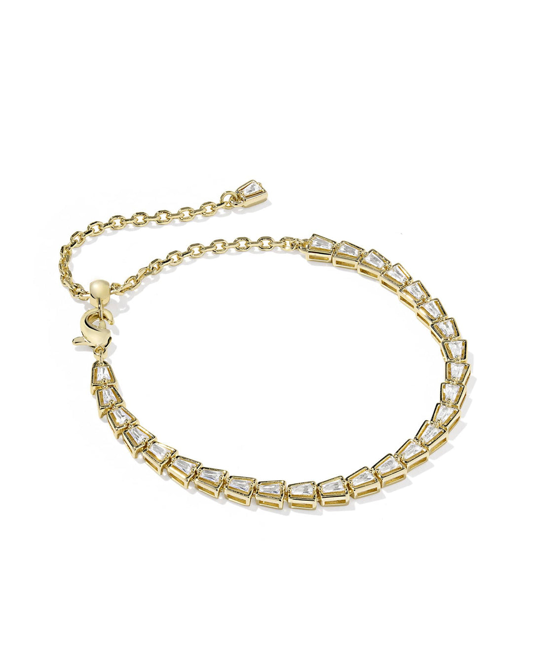 KENDRA SCOTT BELLA TENNIS BRACELET - GOLD WHITE