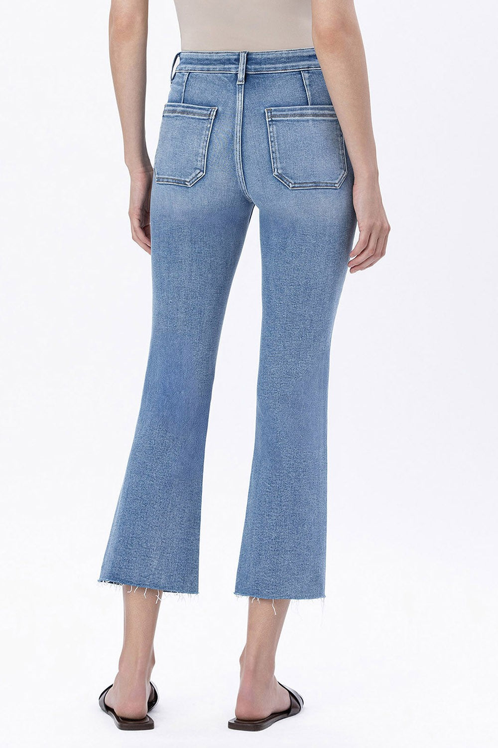 LOVERVET HIGH RISE CROP FLARE JEANS - LEILANI - 26" INSEAM