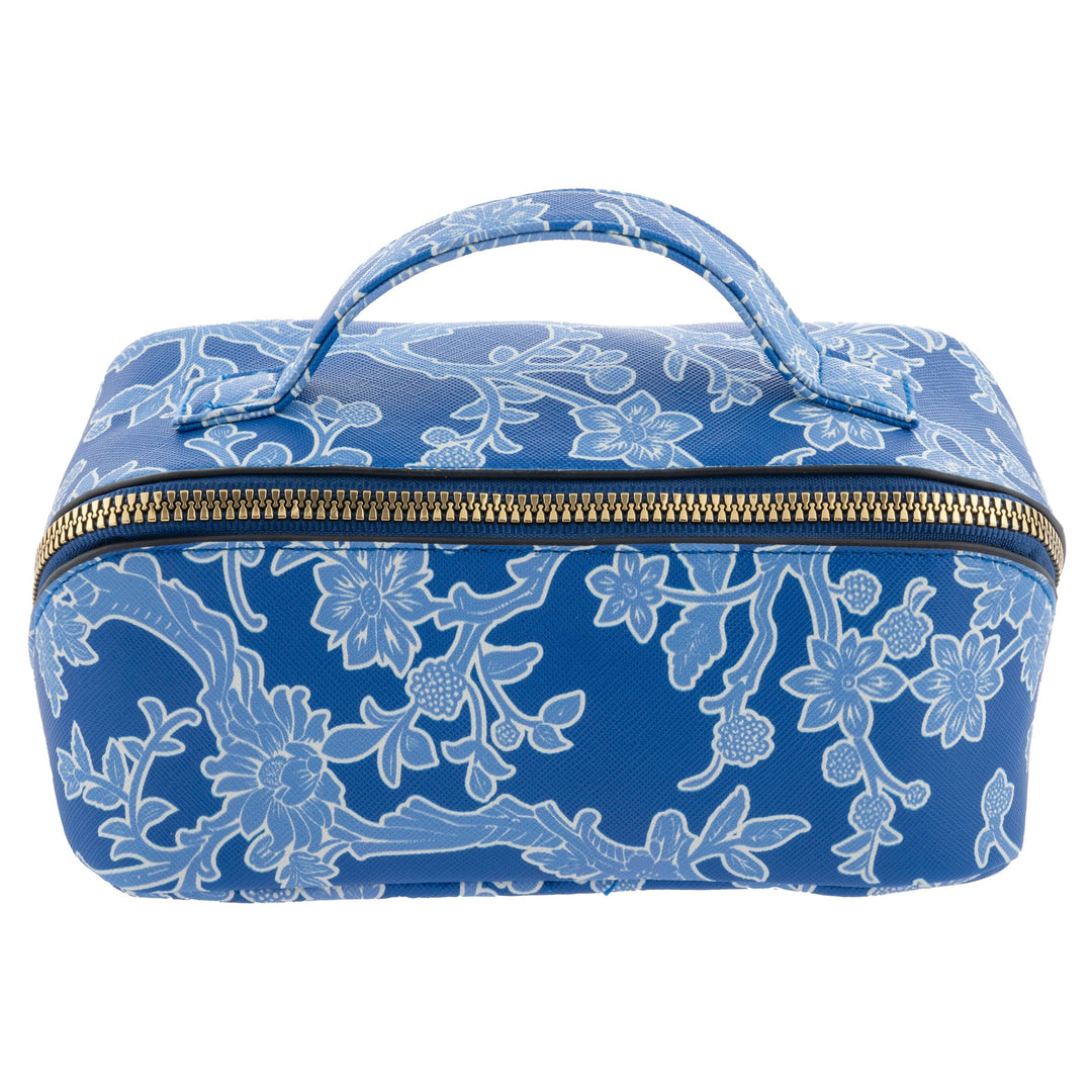 MINI ZIP COSMETIC BAG - BLUE FLORAL