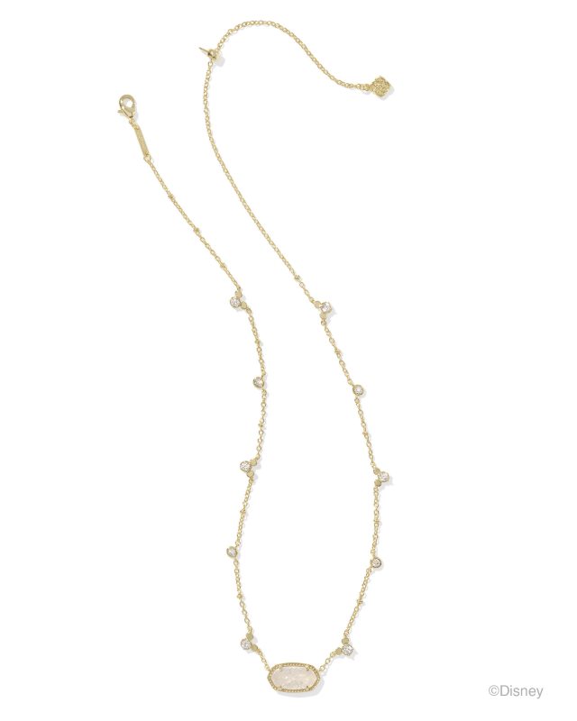 MICKEY MOUSE ELISA NECKLACE - GOLD IRIDESCENT DRUSY