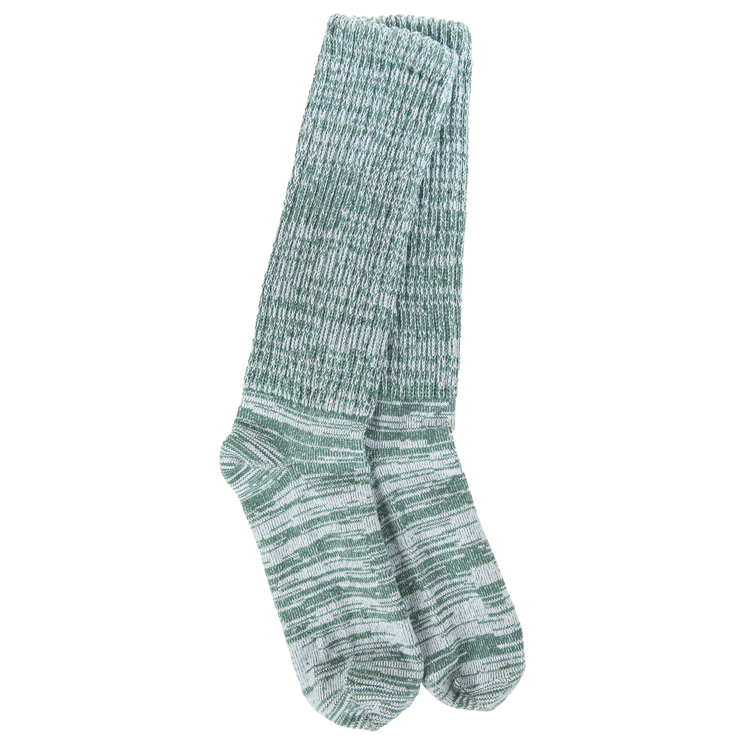 WORLD'S SOFTEST SLUB SLOUCH CREW SOCKS - SPRUCE