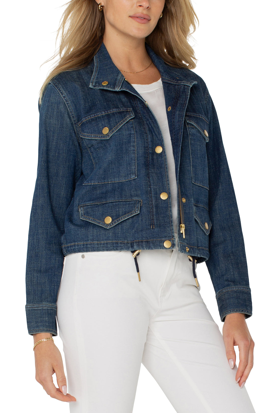 CROPPED CARGO JACKET - LAGUNA BEACH
