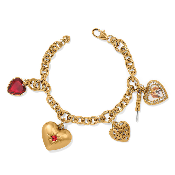 MEMENTO HEART PHOTO CHARM - GOLD