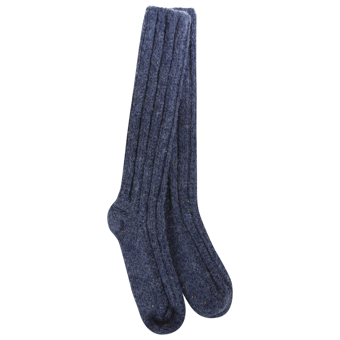 WORLD'S SOFTEST SWEATER SLOUCH CREW SOCKS - DENIM CONFETTI