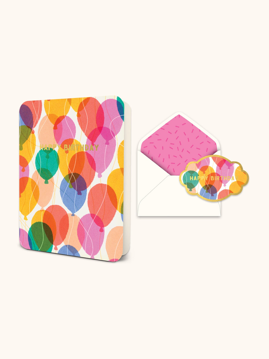 DELUXE GREETING CARD - HAPPY BIRTHDAY BALLOONS