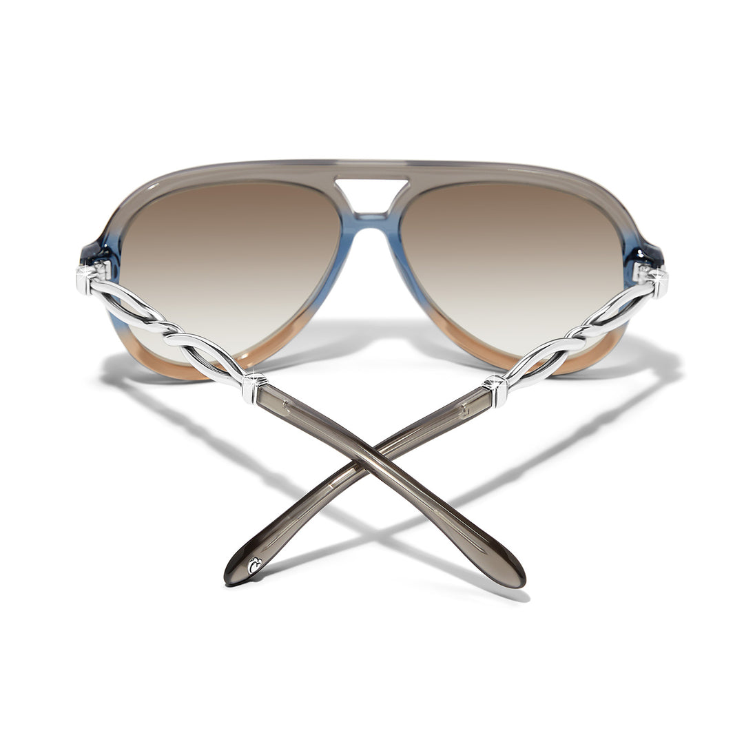 Interlok Twist Aviator Sunglasses - Blue