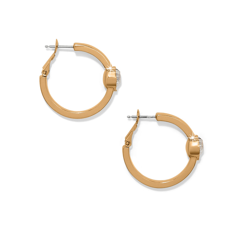 Mystery Of Love Heart Hoop Earrings - Gold
