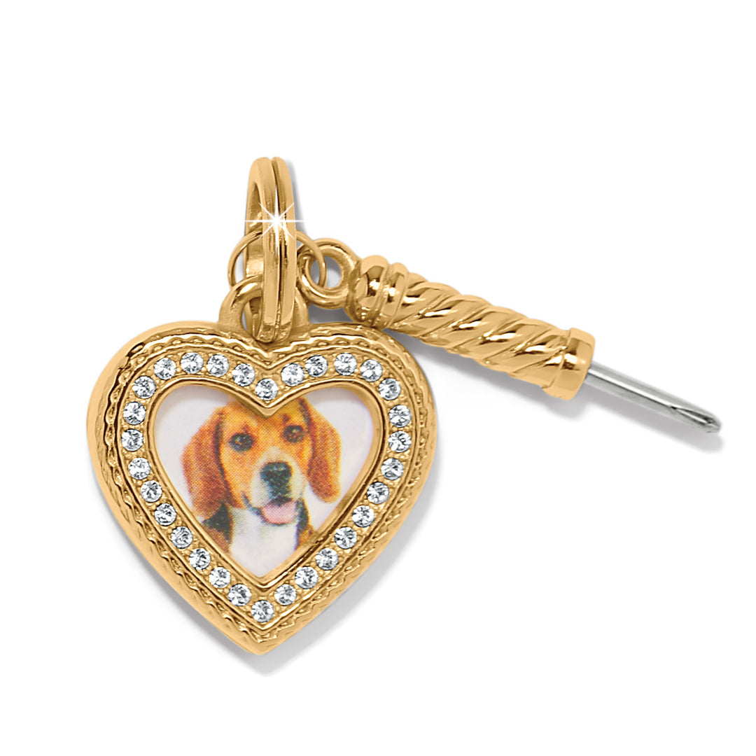 MEMENTO HEART PHOTO CHARM - GOLD