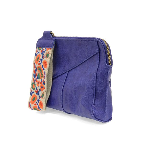 GIGI CROSSBODY W/ WOVEN WRISTLET STRAP - COBALT