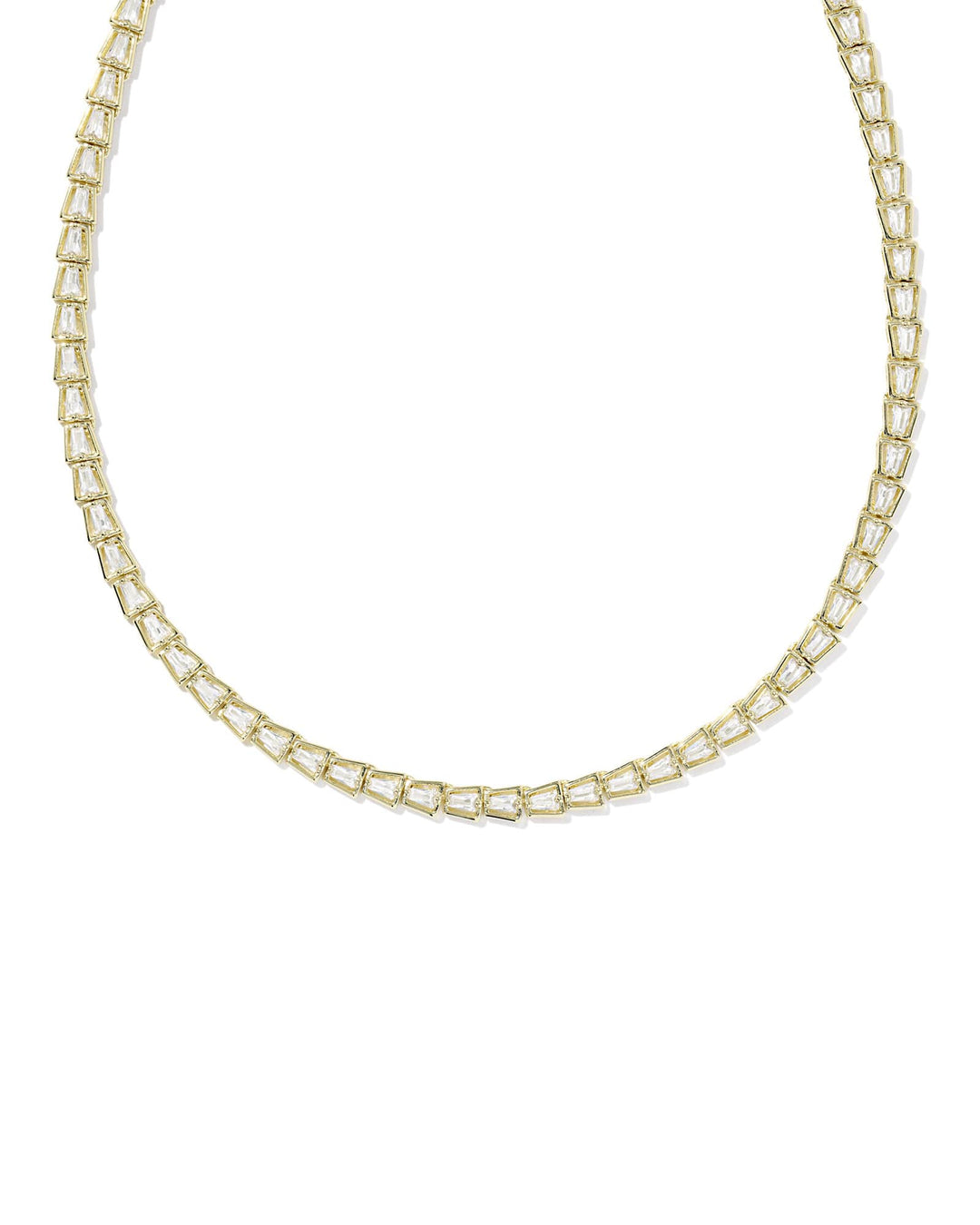 KENDRA SCOTT BELLA TENNIS NECKLACE - GOLD WHITE
