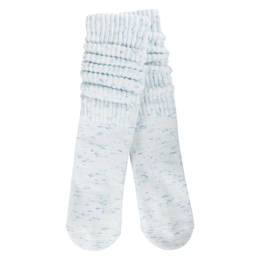 WORLD'S SOFTEST SOCKS WEEKEND SLOUCH CREW - BLUE CONFETTI