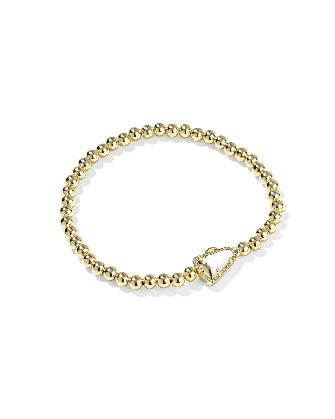 KENDRA SCOTT CHEER STRETCH BRACELET - GOLD WHITE MOP