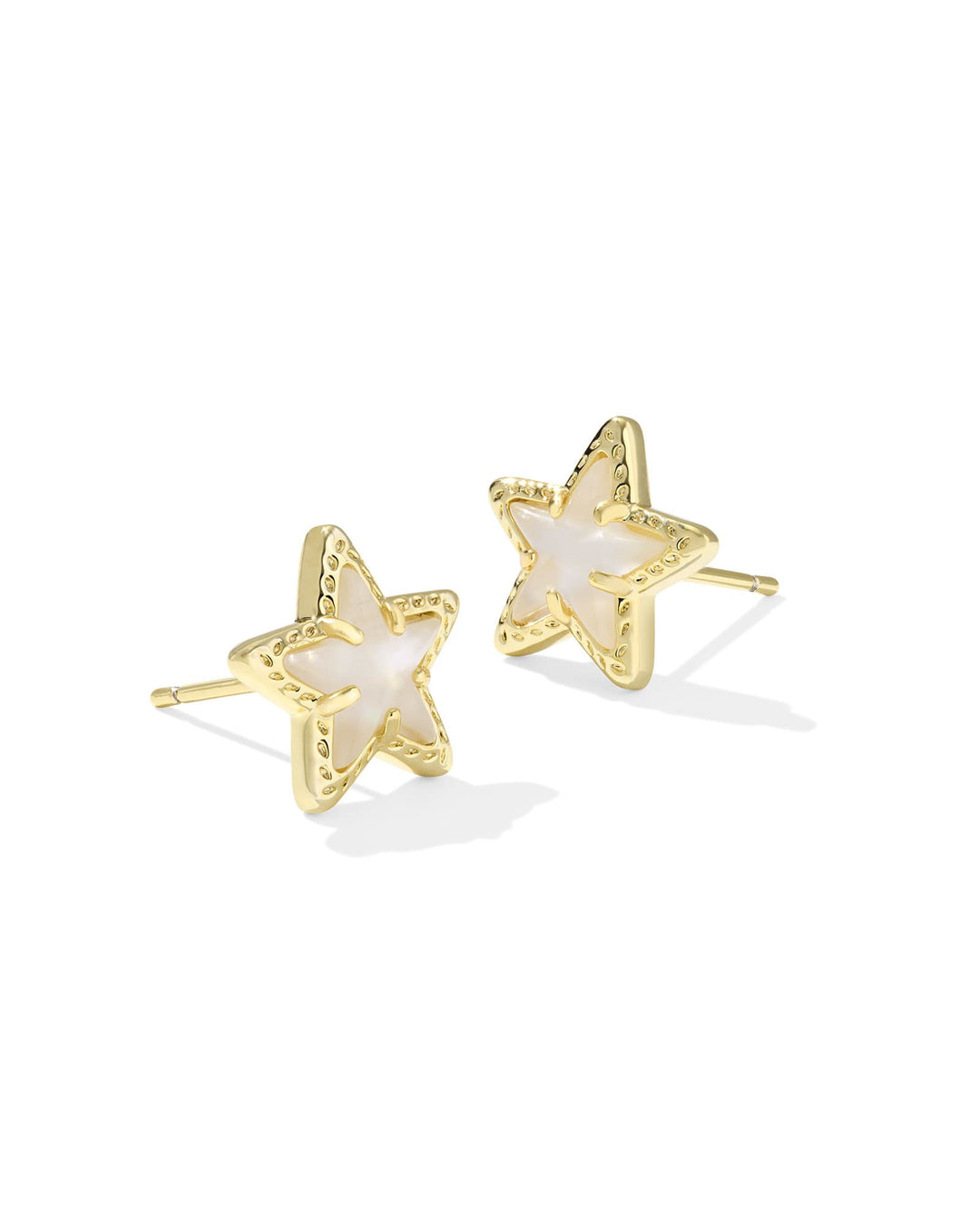 KENDRA SCOTT CASSIDY STUD EARRINGS - GOLD IVORY MOP